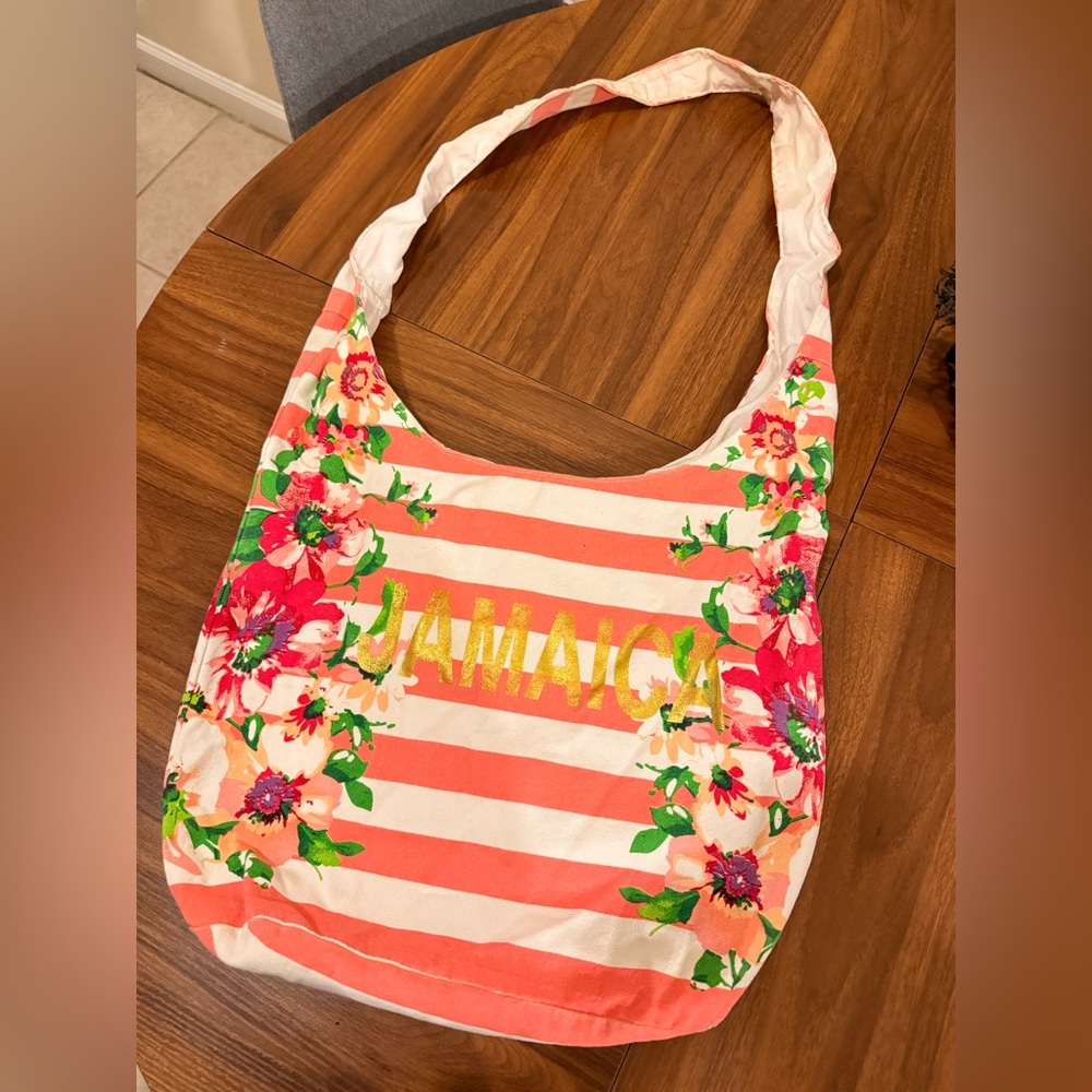 Jamaica Striped Floral Shoulder Bag